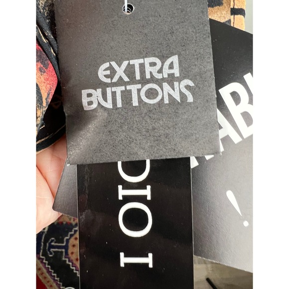 NWT‎ STUDIO I Women's Size 18 Patchwork Print Long Sleeve Button Up Shirt Top - Picture 11 of 13